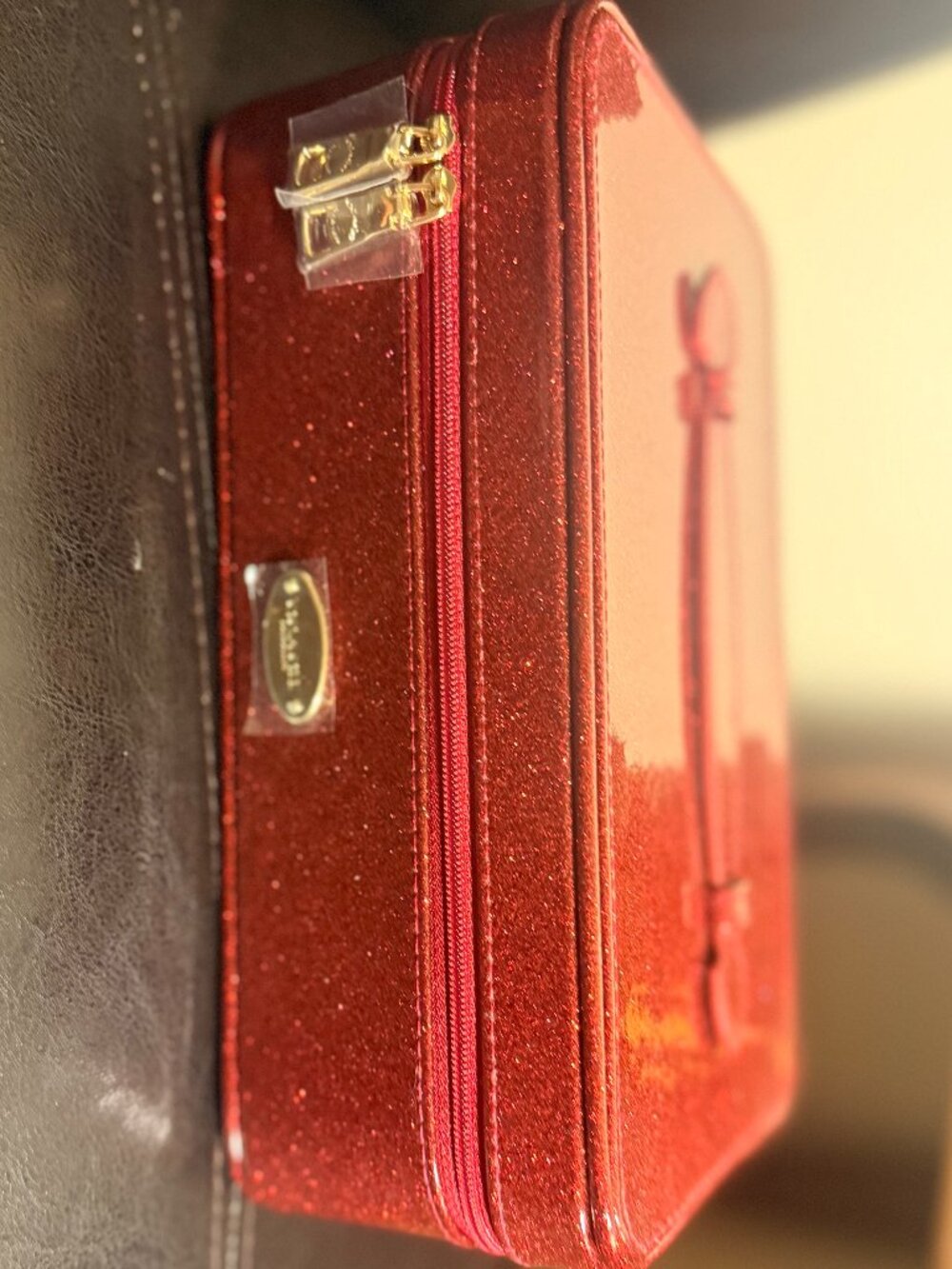 COACH Sparkling Cherry Red Women's Cosmetic Case with Top Handle